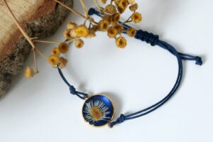 Stokrotka kobalt oczko średnie g // Bransoletka