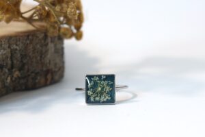 Marchew na niebiesko - kwadrat // Pierścionek