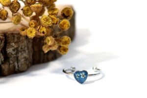 Marchew w serduszku niebieskim // Pierścionek