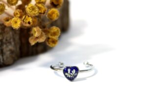 Marchew w serduszku kobalt // Pierścionek