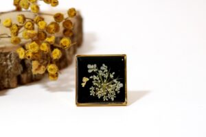 Marchew w zieleni kwadrat duży g // Pierścionek