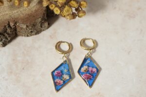 Gipsówka latawiec kobalt // Kolczyki