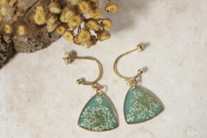 Marchew w trójkącie - zielone // Kolczyki