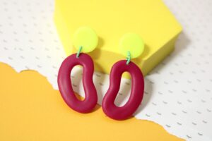 Pink Oval // Kolczyki