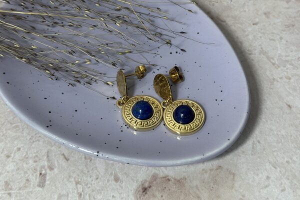 Lapis lazuli złote II // Kolczyki