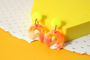 Mini bow neon // Kolczyki