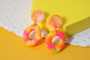 Neon donut // Kolczyki
