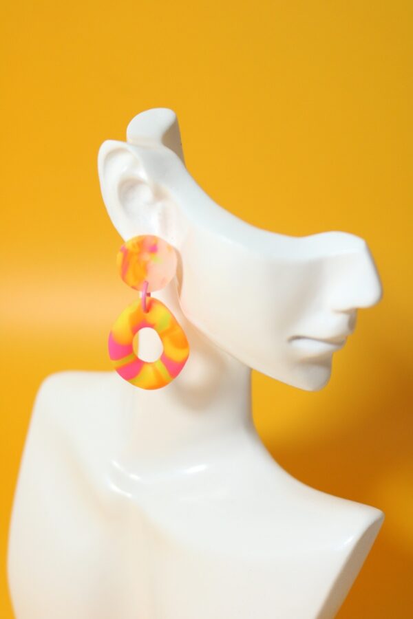 Neon donut // Kolczyki