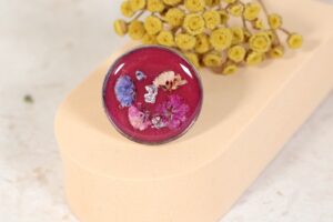 Gipsówka amarant - koło // Pierścionek