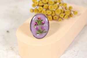 Bukiet we wrzosie - owal // Pierścionek