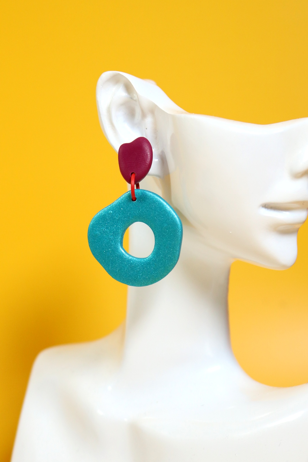 Turkus donuts II // Kolczyki - obrazek 2