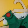 Zielona sukienka dwustronna z biedronką (62 cm)