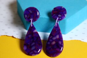 Violet kropla // Kolczyki