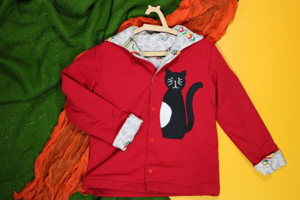 Bluza dwustronna z kotem (116 cm)