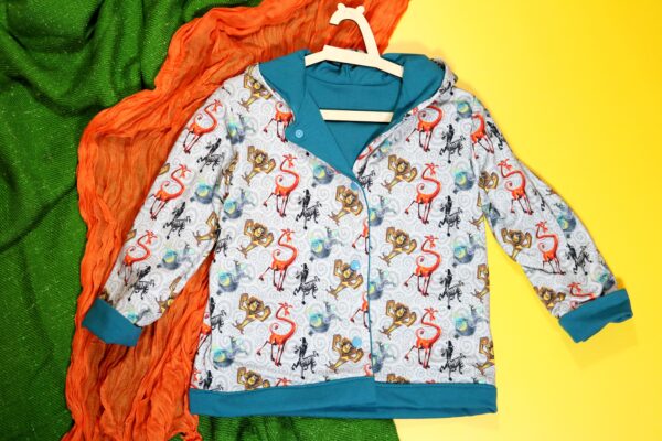 Bluza dwustronna z misiem (104 cm)