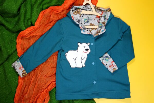 Bluza dwustronna z misiem (104 cm)
