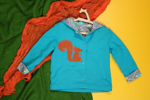 Bluza dwustronna z wiewiórką (86 cm)