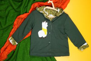 bluza-zielona-owca-983 Bluza dwustronna z alpaką (98 cm)